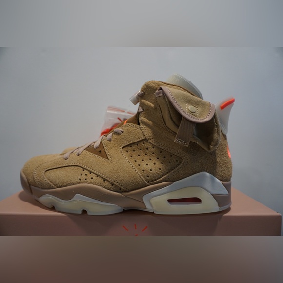 Air jordan Retro 6 Travis Scott Cactus Jack British Khaki Size 9 - Picture 2 of 8